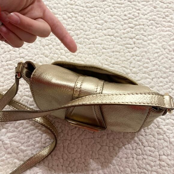 Michael Kors Gold Metallic Cross Body Small - Picture 6 of 9